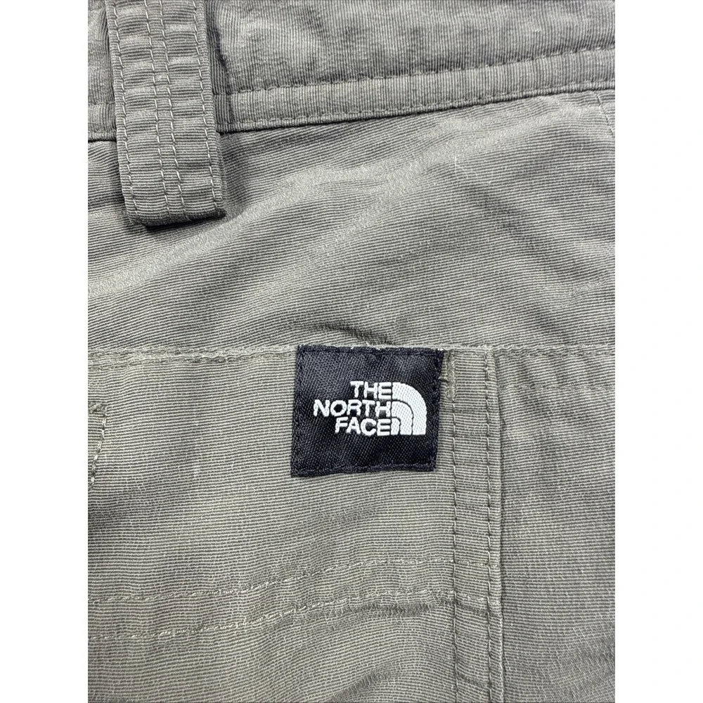 North Face Mens Shorts 42 Nylon Rip Stop Tan Travel Hiking Outdoor Fishing Green